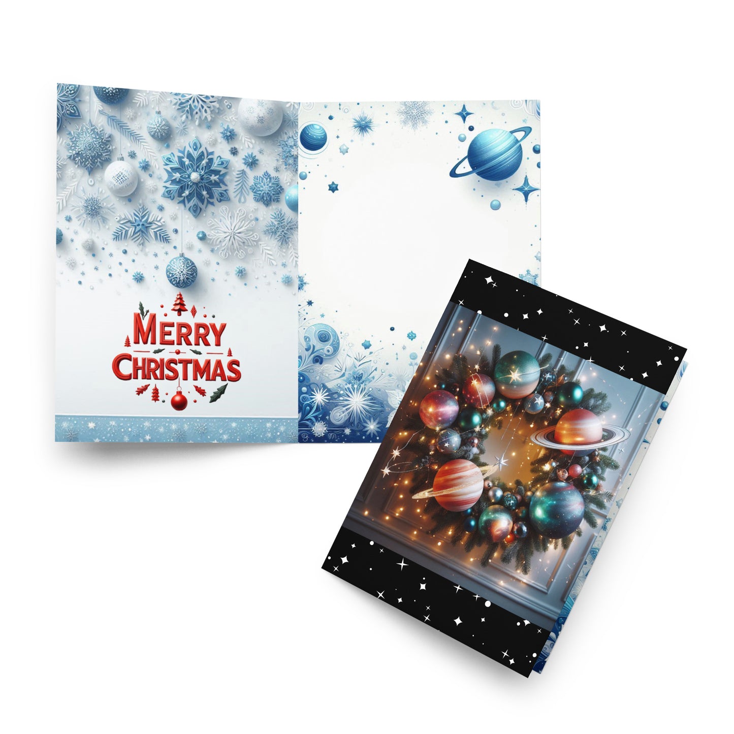 Christmas Cosmic Wreath - Greeting card