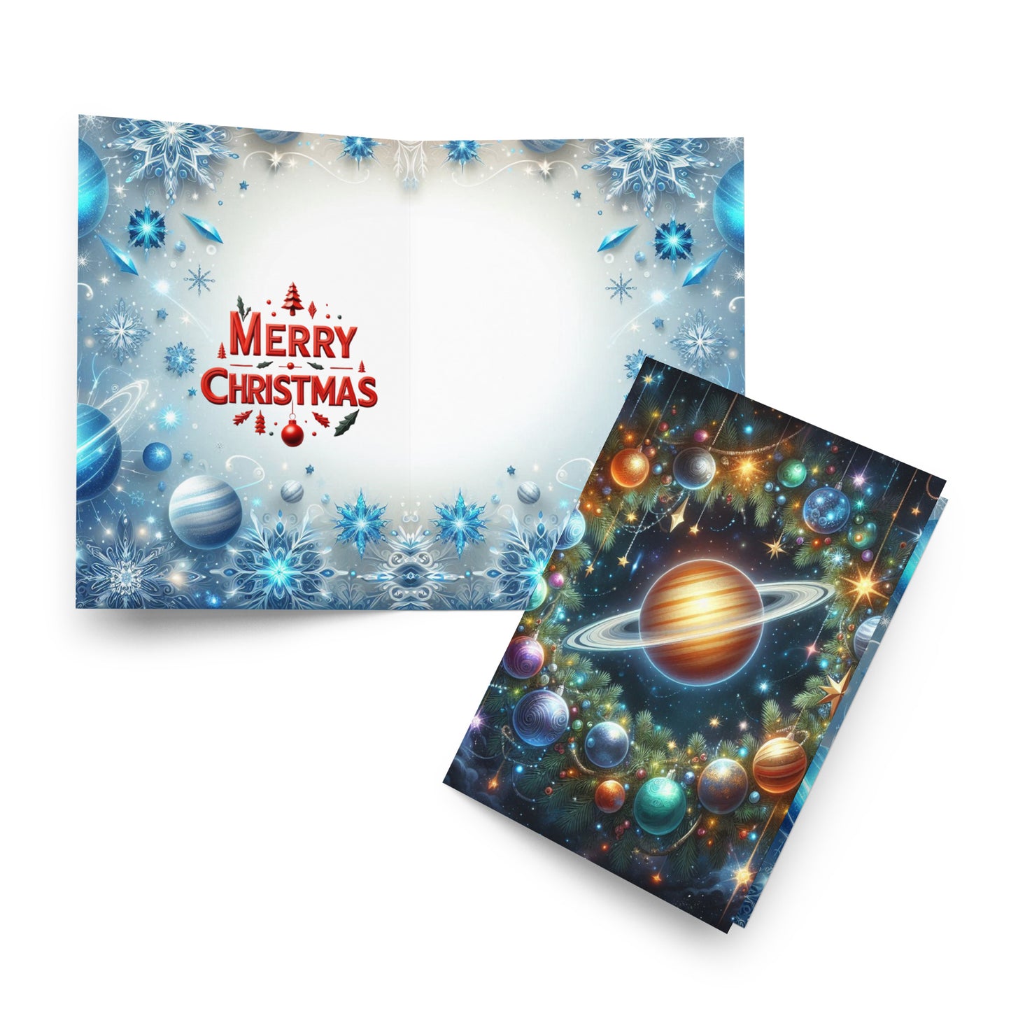 Christmas at Saturn - Greeting card