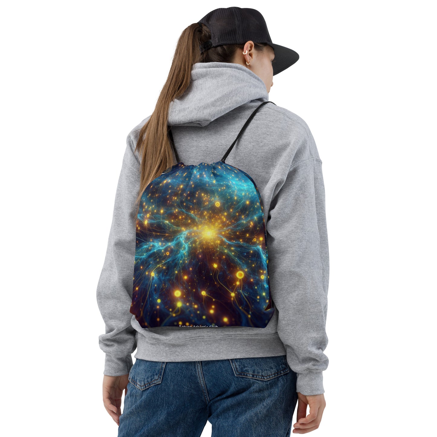 Cosmic Web Drawstring Bag