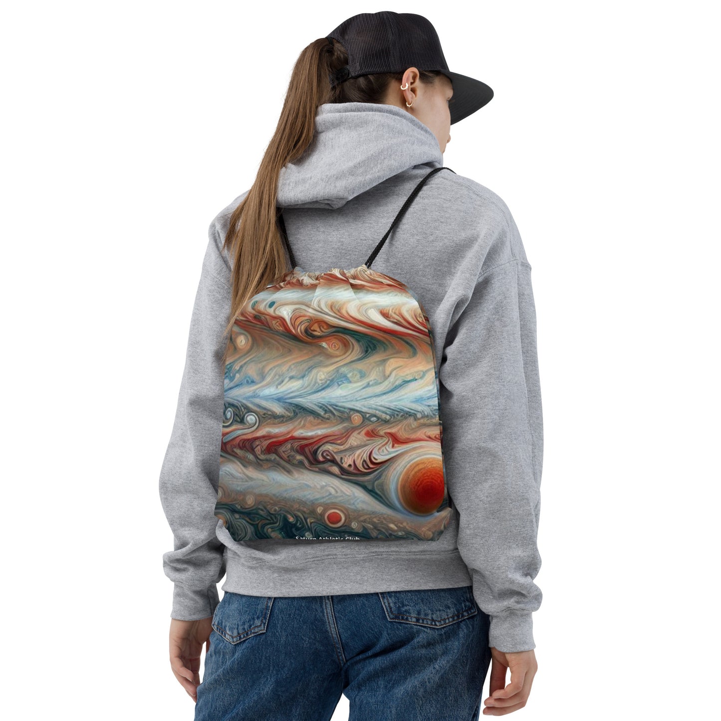 Jupiter Clouds Drawstring Bag