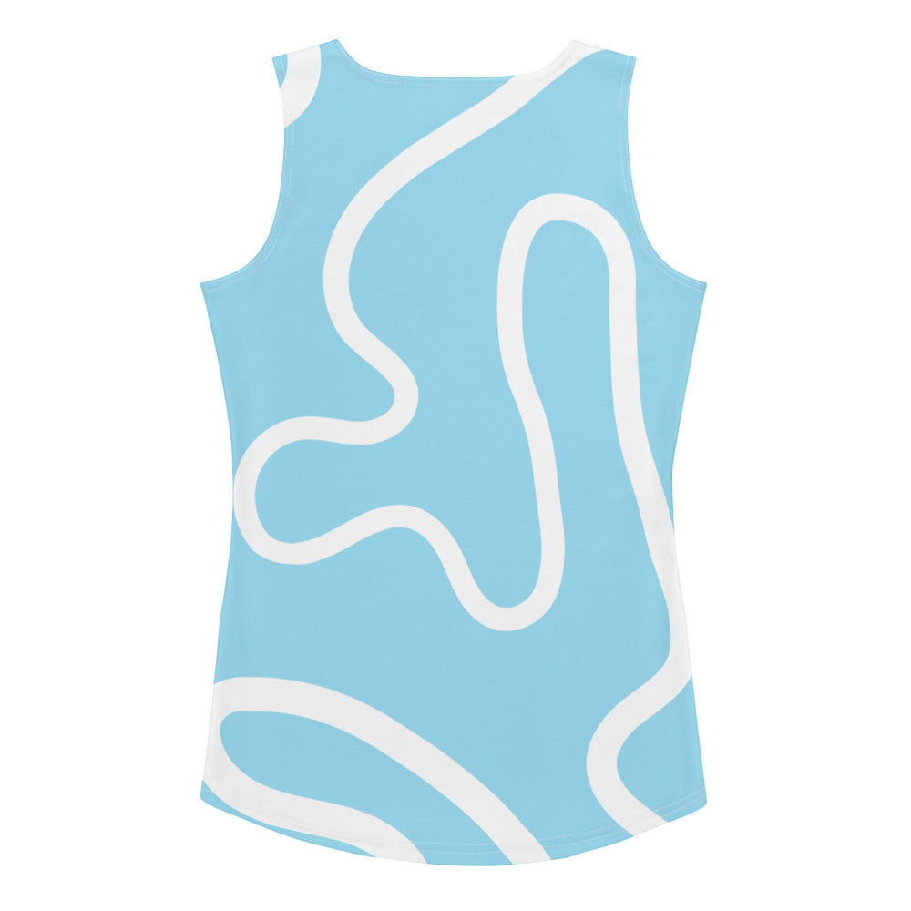 String Filaments - Columbia Blue/White Women's Tank Top