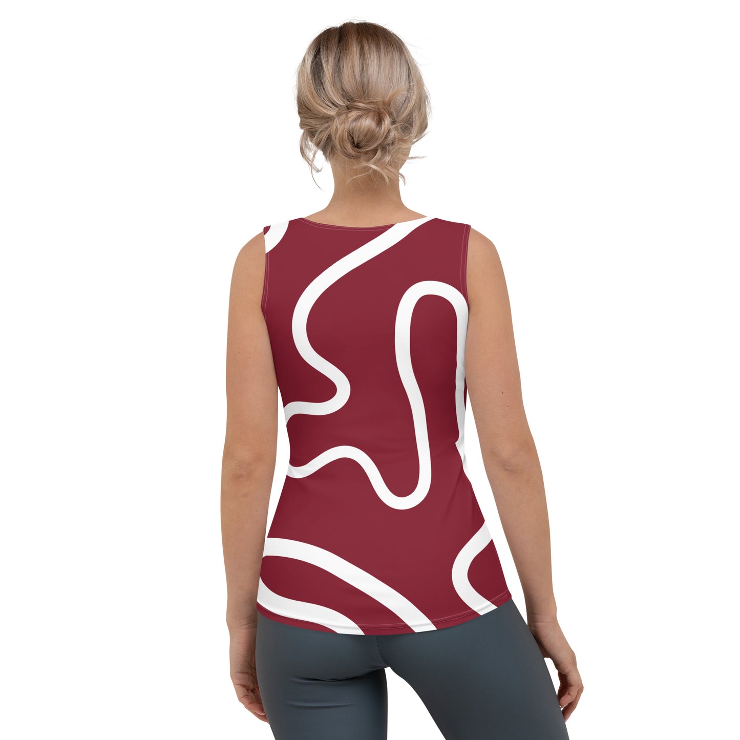 String Filaments - Burgundy/White Women's Tank Top