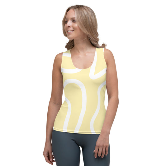 String Filaments - Yellow/White Women's Tank Top