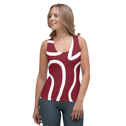 String Filaments - Burgundy/White Women's Tank Top