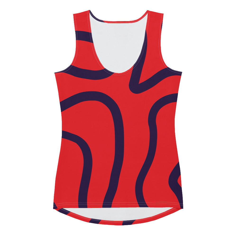 String Filaments - Alizarin Orange/Tolopea Blue Women's Tank Top