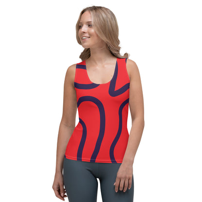 String Filaments - Alizarin Orange/Tolopea Blue Women's Tank Top