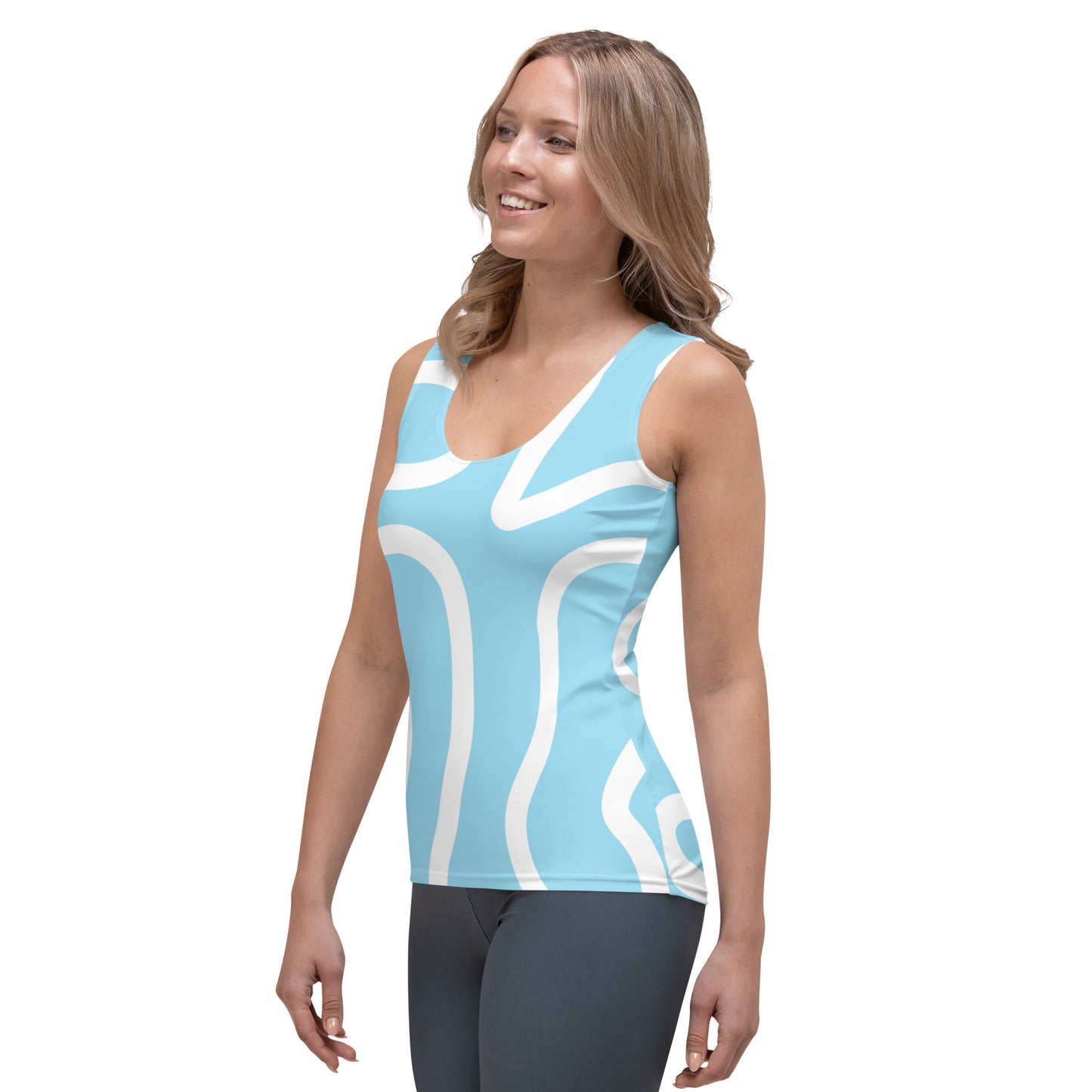 String Filaments - Columbia Blue/White Women's Tank Top