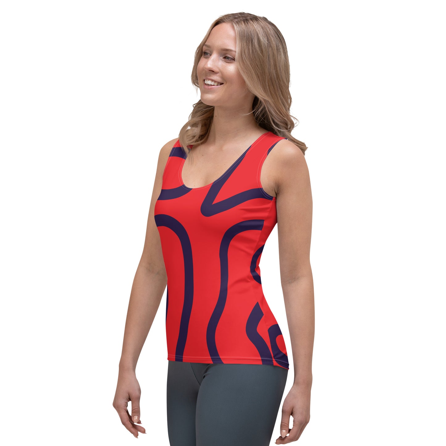 String Filaments - Alizarin Orange/Tolopea Blue Women's Tank Top