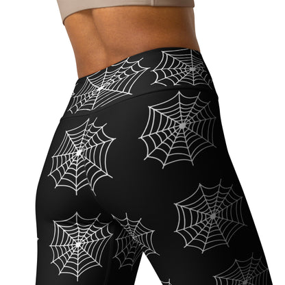 Spider Web Sense Yoga Leggings - Black/White