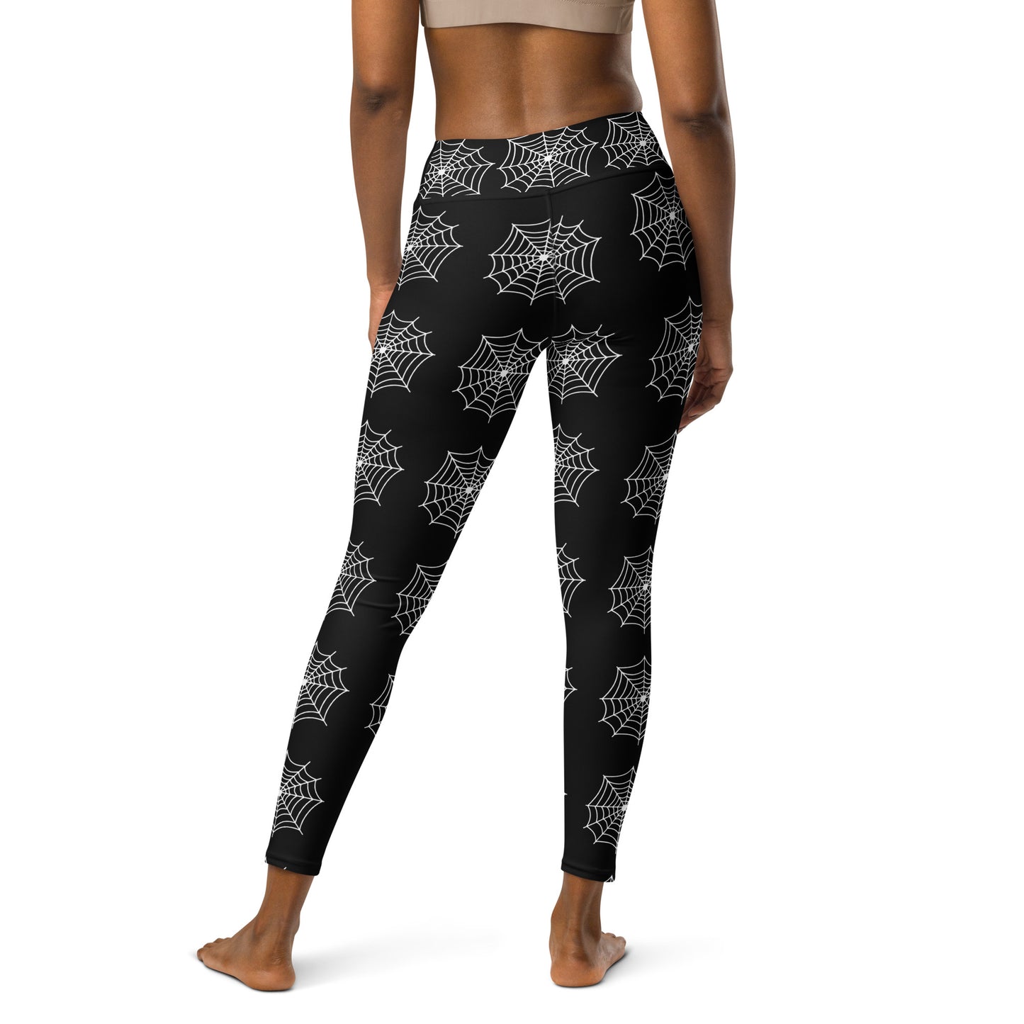 Spider Web Sense Yoga Leggings - Black/White