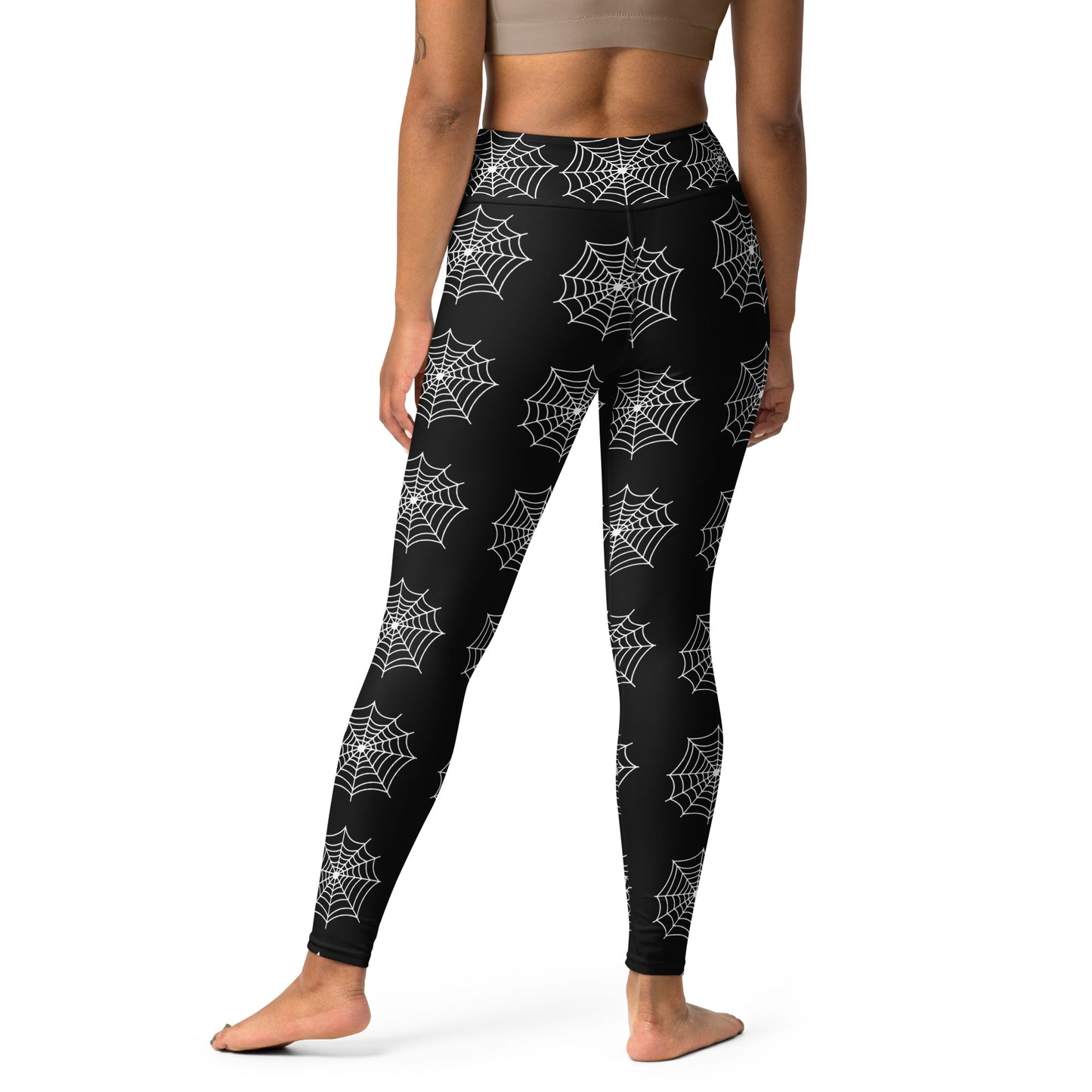 Spider Web Sense Yoga Leggings - Black/White