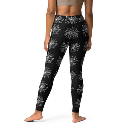 Spider Web Sense Yoga Leggings - Black/White