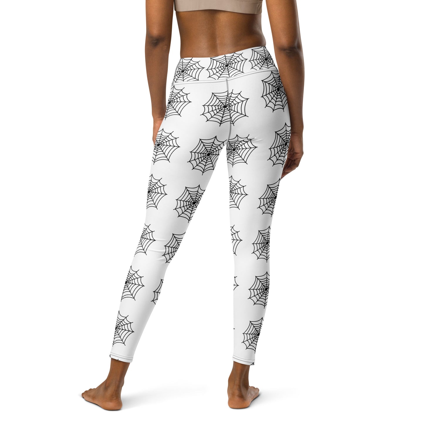 Spider Web Sense Yoga Leggings - White/Black