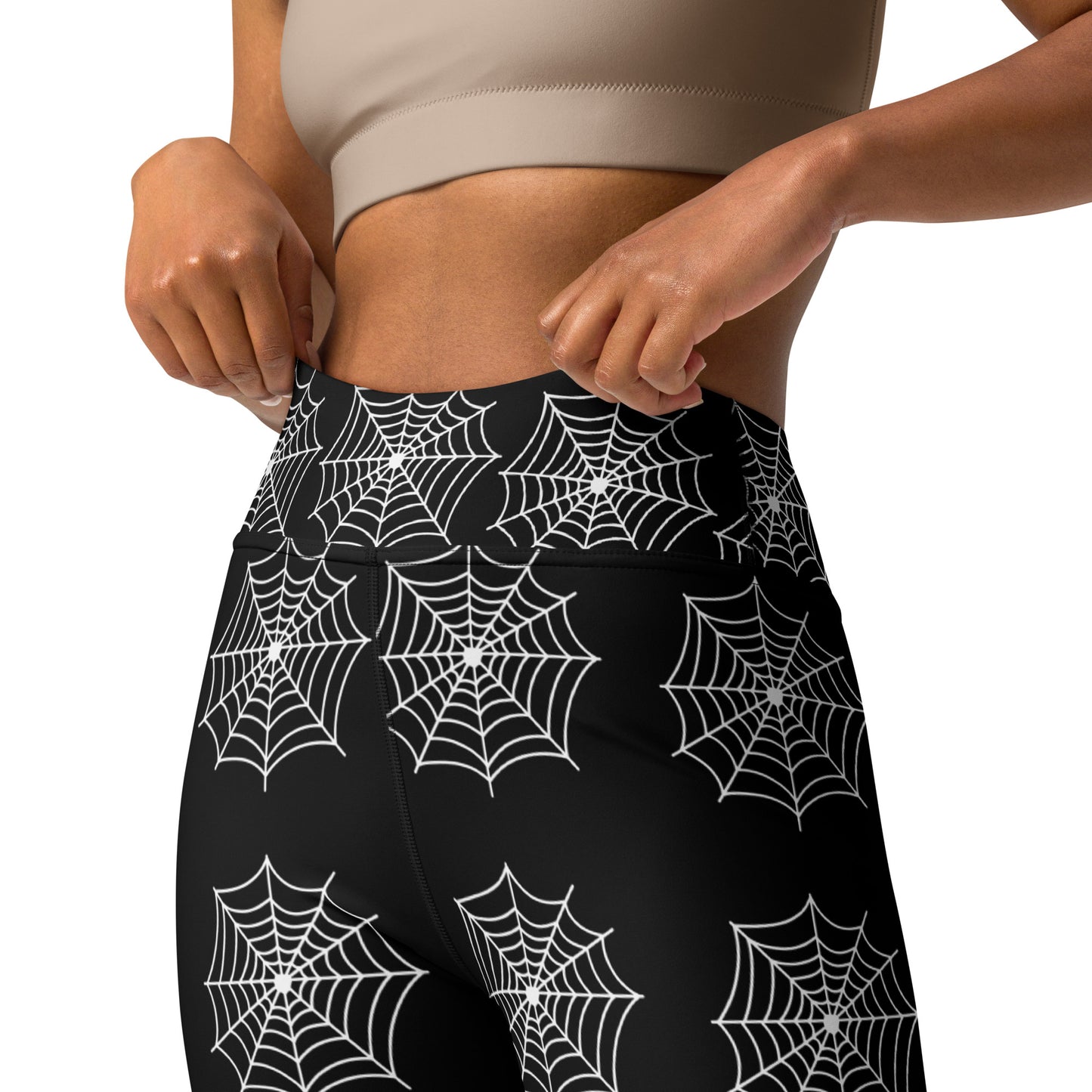 Spider Web Sense Yoga Leggings - Black/White