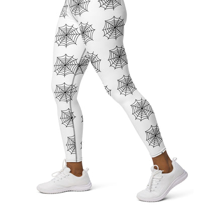 Spider Web Sense Yoga Leggings - White/Black