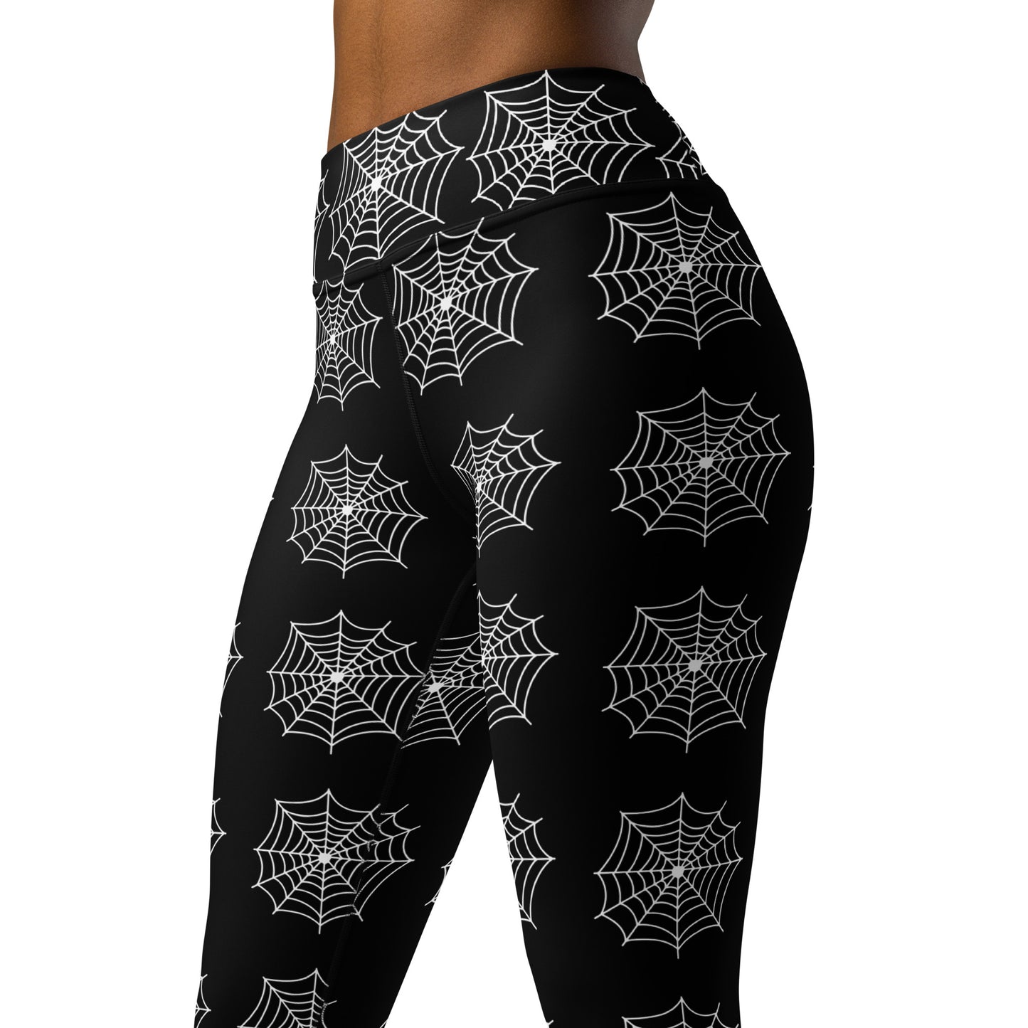 Spider Web Sense Yoga Leggings - Black/White