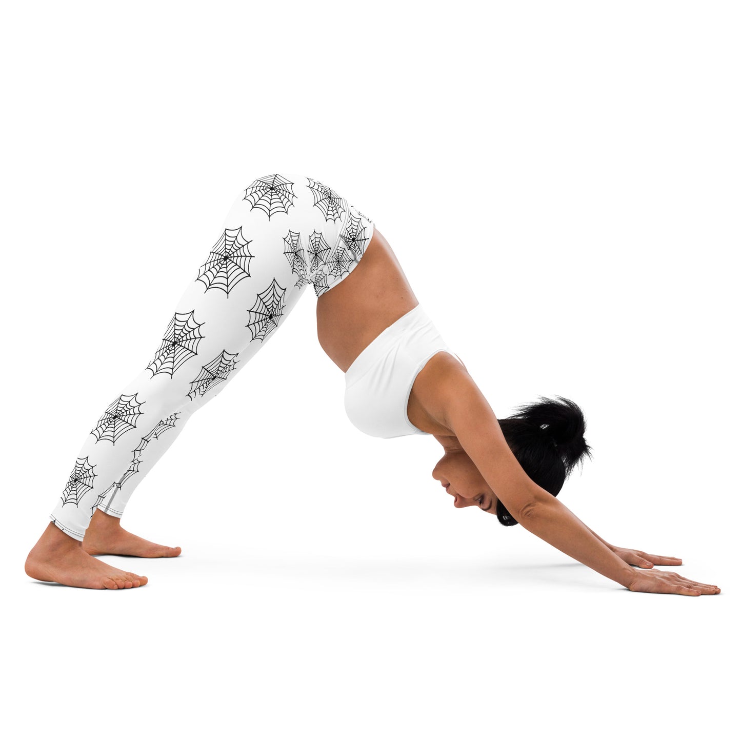 Spider Web Sense Yoga Leggings - White/Black