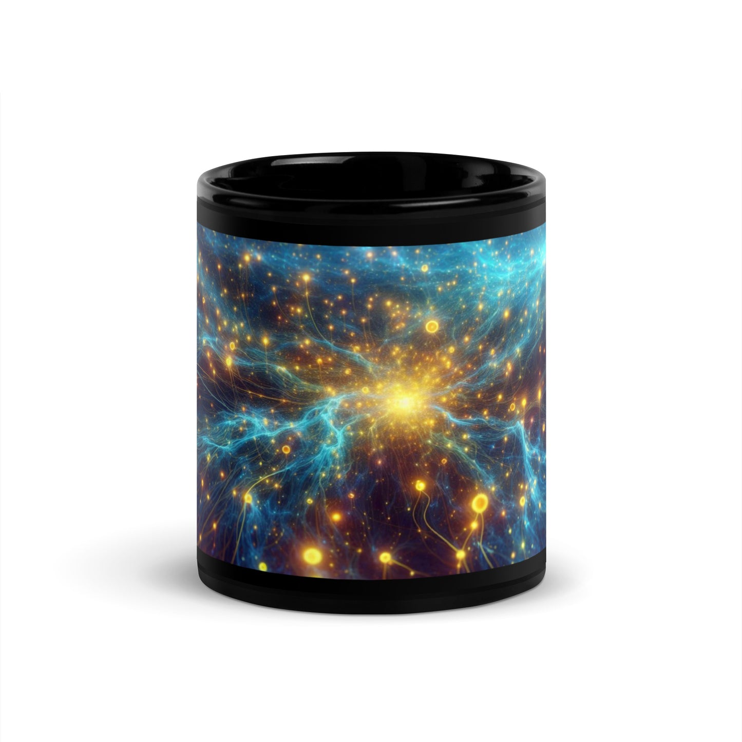 The Cosmic Web Black Glossy Mug