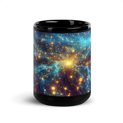 The Cosmic Web Black Glossy Mug