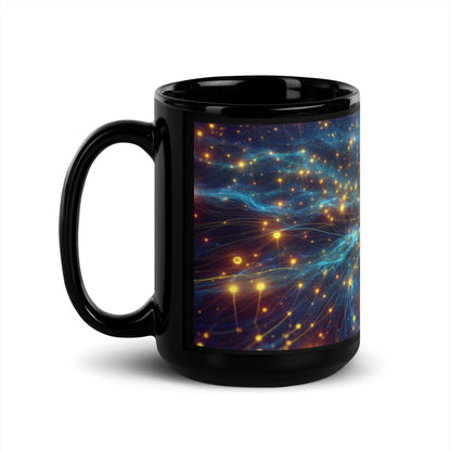 The Cosmic Web Black Glossy Mug