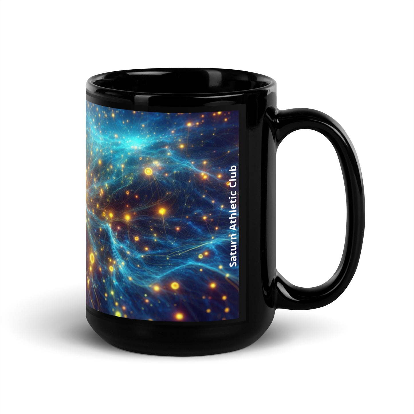 The Cosmic Web Black Glossy Mug