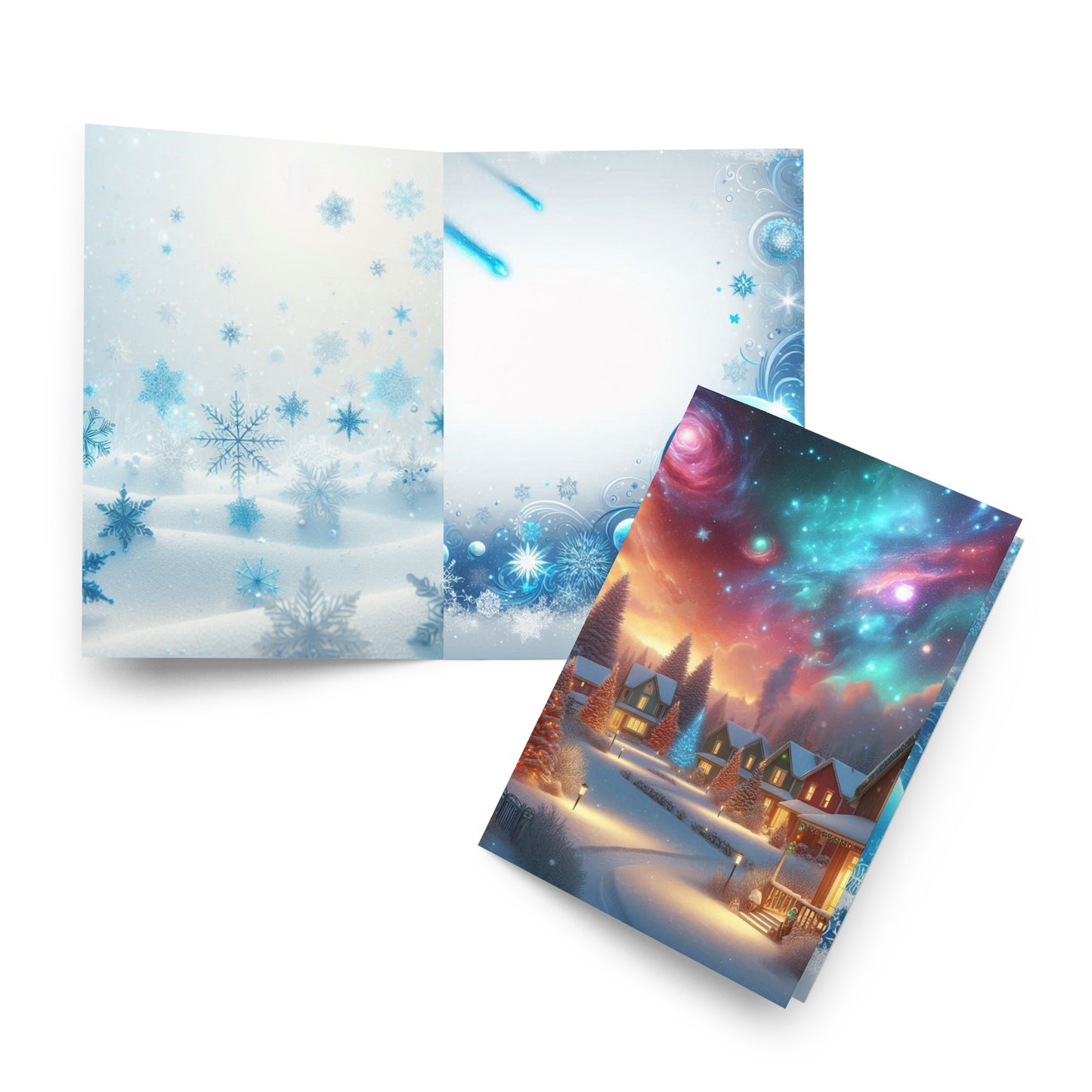 Christmas Stars and Nebula - Greeting card (Blank)