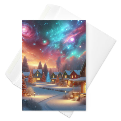 Christmas Stars and Nebula - Greeting card (Blank)