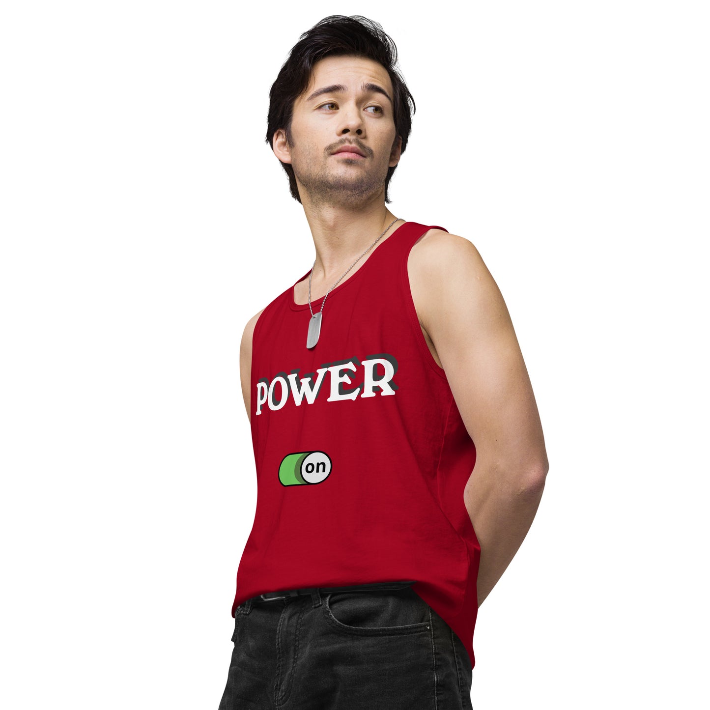 Power On - Men’s premium ring-spun tank top