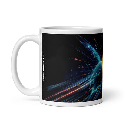 Matter and Antimatter Collision White Glossy Mug